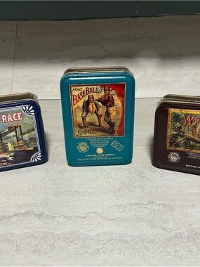 Channel Craft Brand New Vintage-Style Set Of Three Mini Games In Travel Tins.